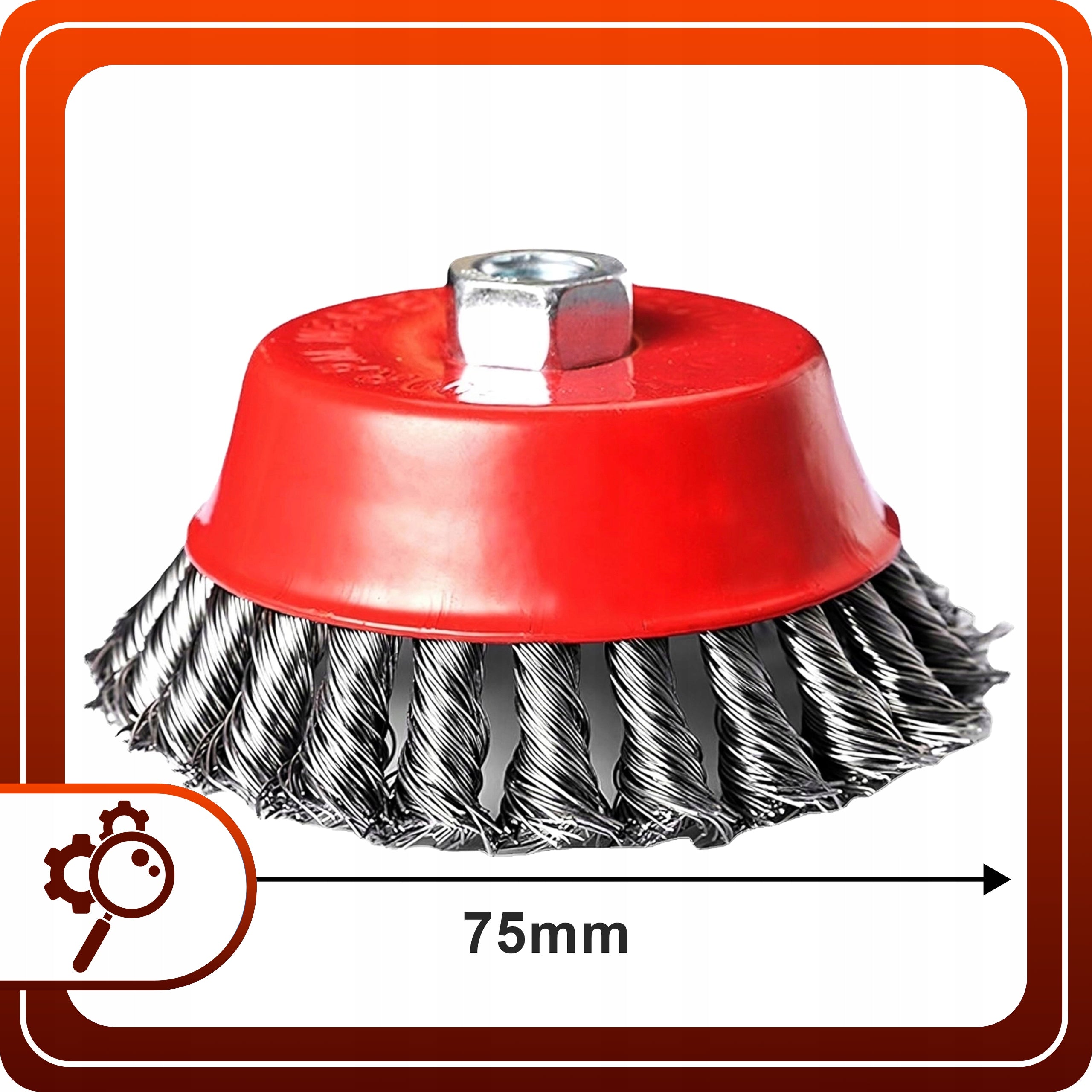 Wire Brush 75mm M14 For Butt Angle Grinder Braided Steel Brand TurboTools