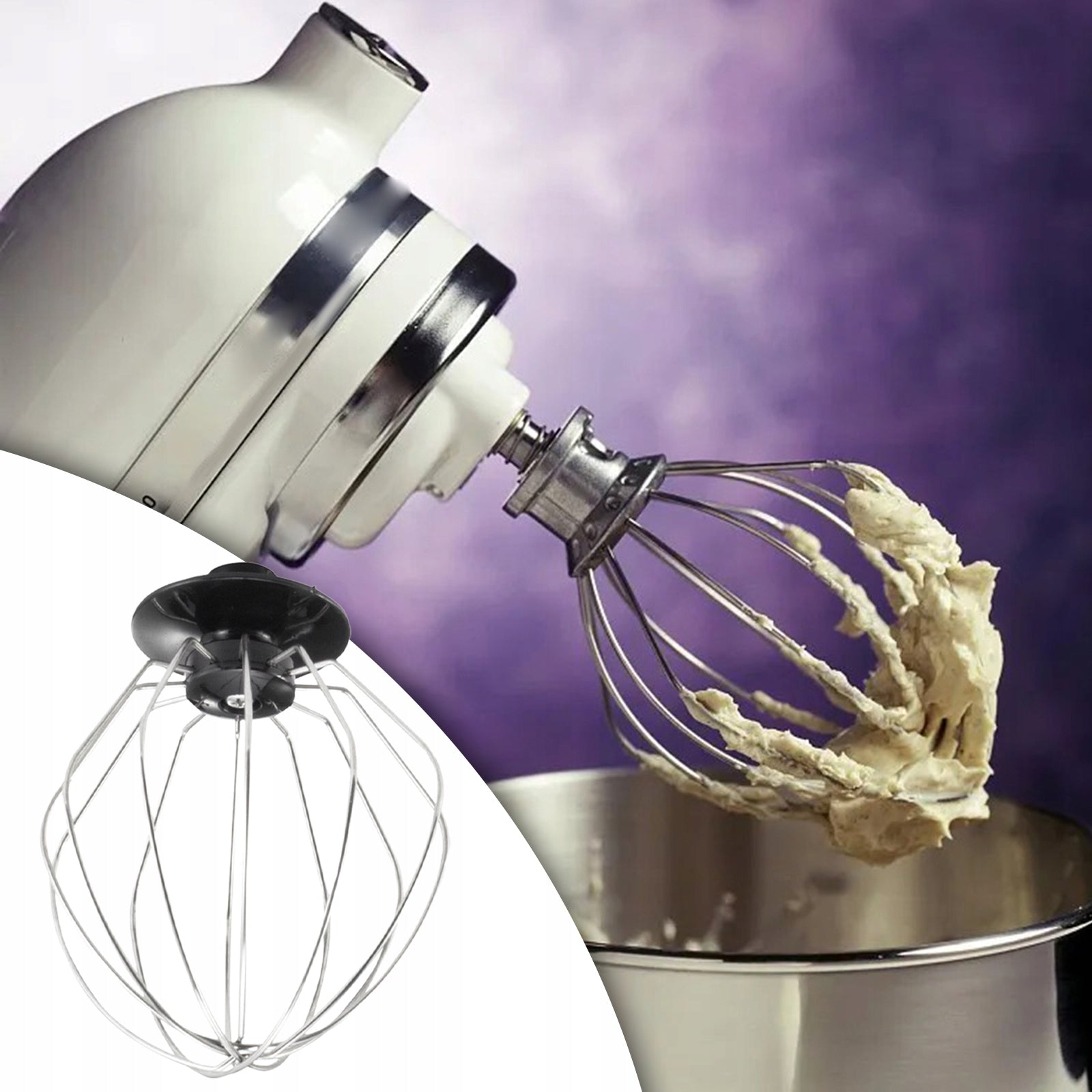 Wire Whip Attachment Kitchen Utensils Balloon Whisk Whisking Baking