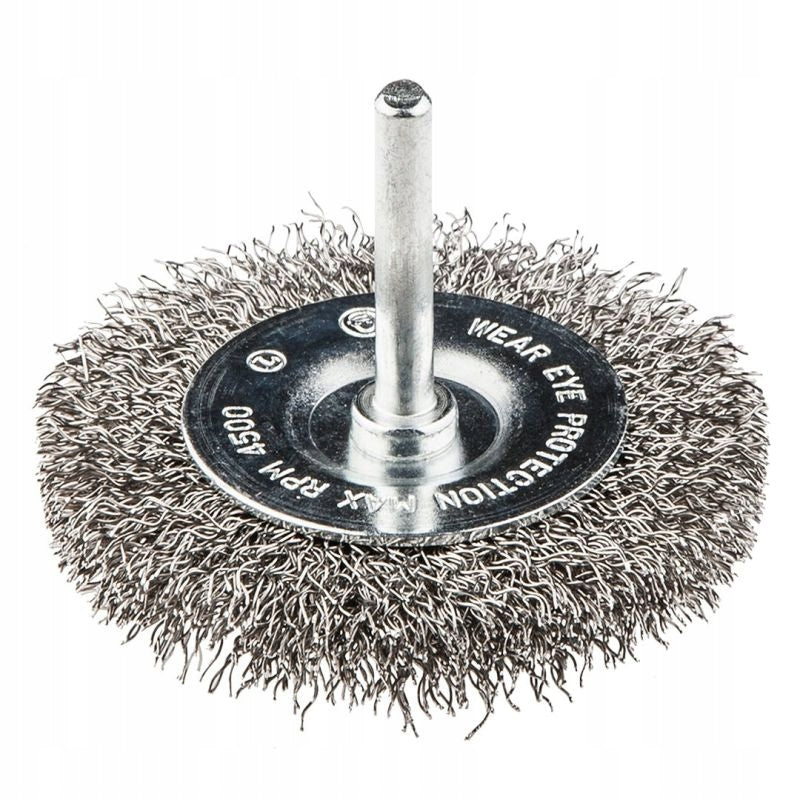 Wire disc brush with plunger