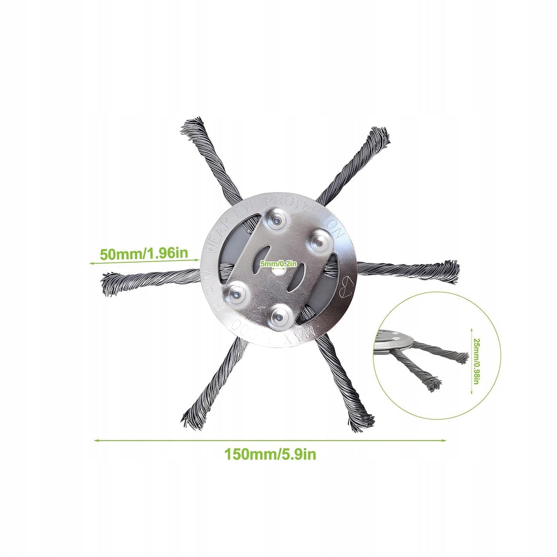 Wire disc for scythe weed removal paving stones 2 pcs Packaging status original