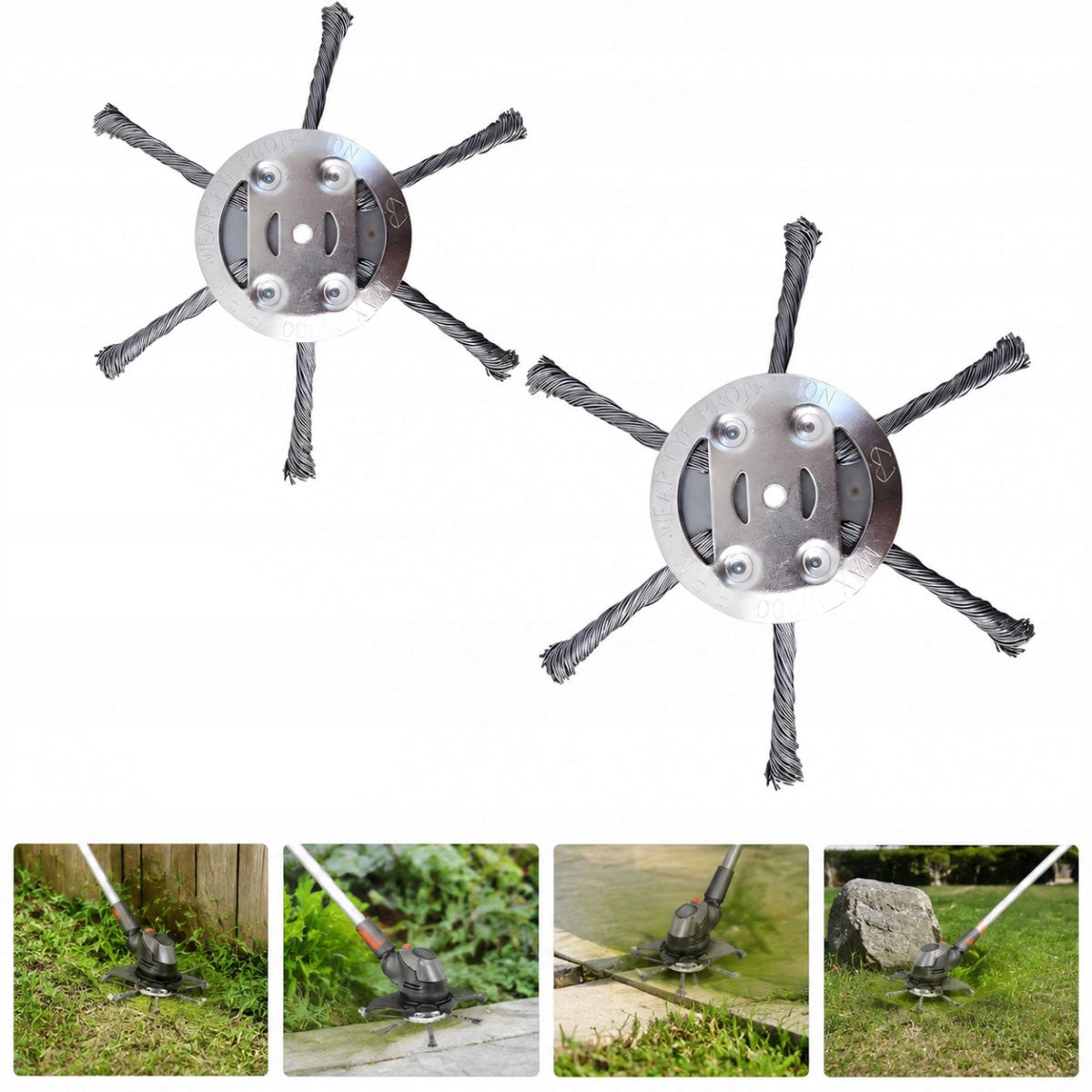 Wire disc for scythe weed removal paving stones 2 pcs