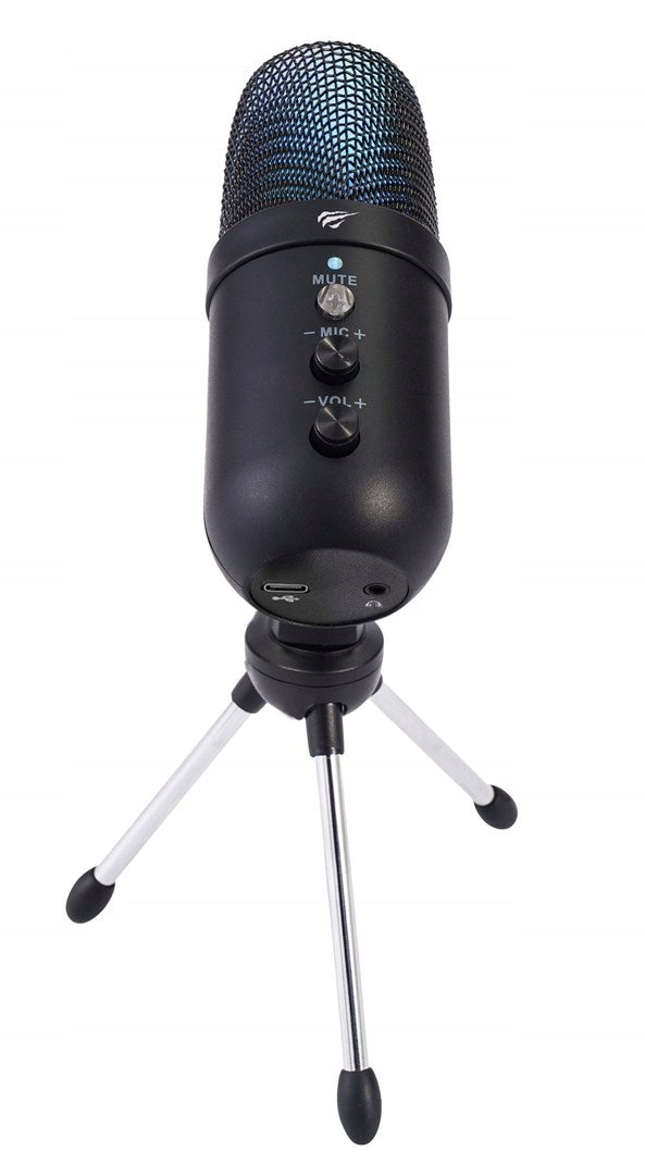 Wired Gaming Microphone Desktop RGB USB Cardioid Stream + Tripod Manufacturer code Mikrofon Komputerowy RGB Havit GK51