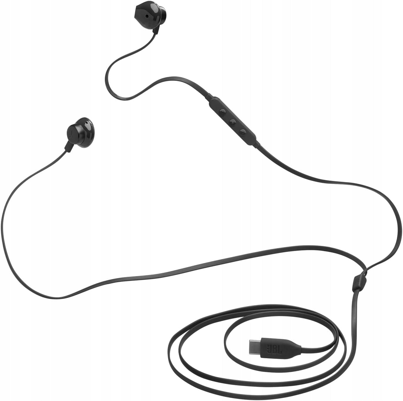 Wired In-Ear Headphones JBL Tune 305C USB-C For Laptop Phone Black Manufacturer code JBL Słuchawki Przewodowe Usb Typ C Czarne