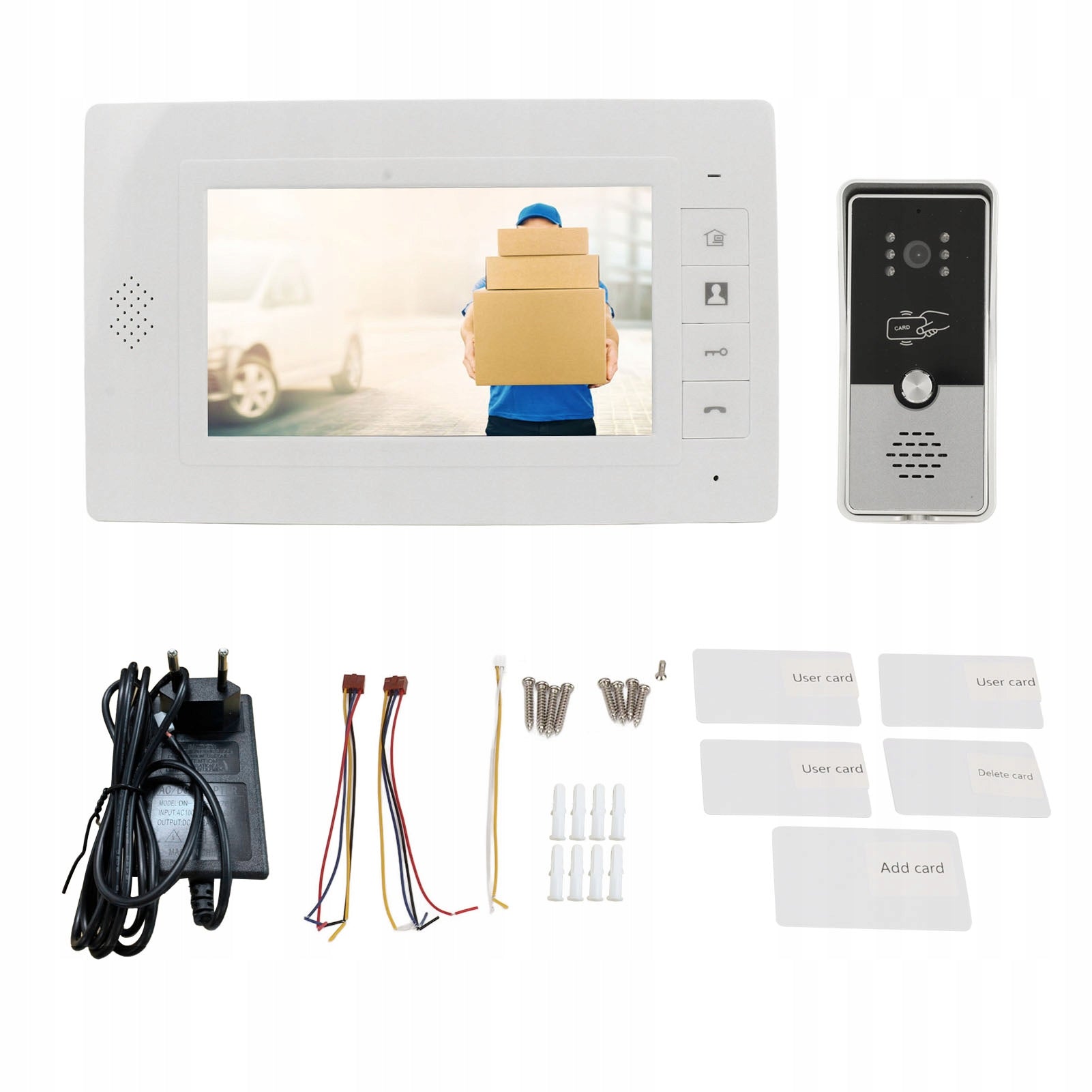 Wired Intercom System 7 Inch Video Door Bell Door System Z1 Model 7982SKED
