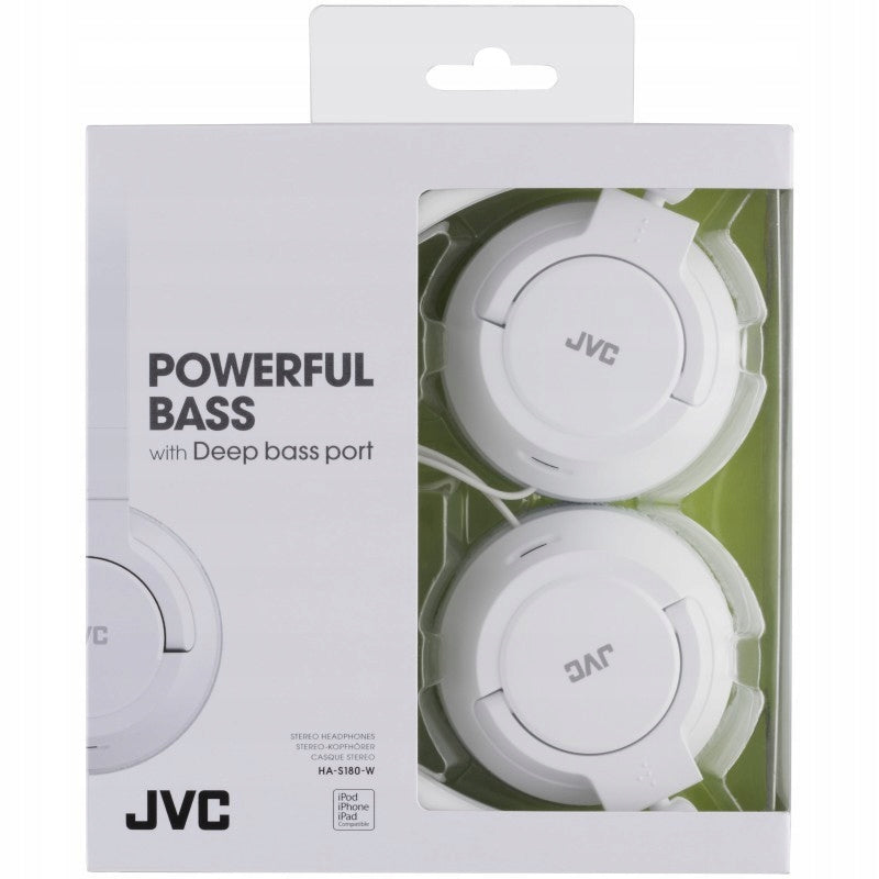 Wired On-Ear Headphones JVC HA-S180 3,5 mm Minijack 30 mm Folding Brand JVC