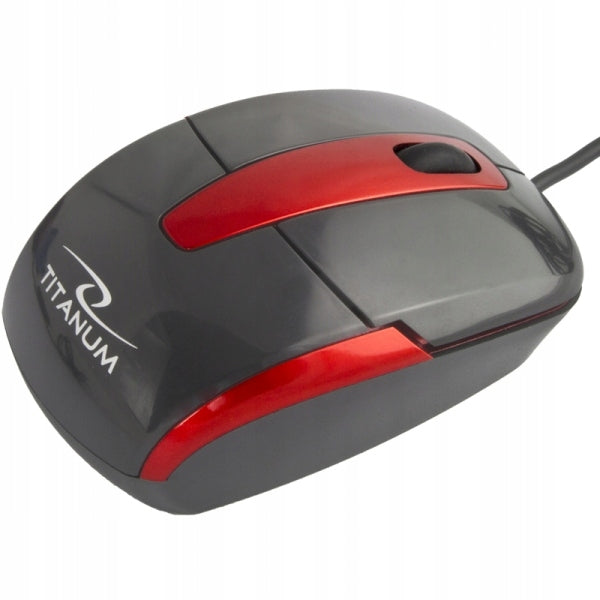 Wired mouse 3D optical USB black and red Manufacturer code 06909