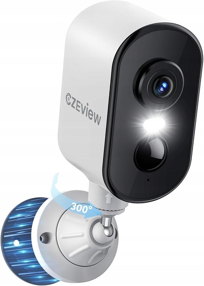 Wireless 2K PTZ Camera 300° Audio and Motion Detection IP65 WiFi 2,4G