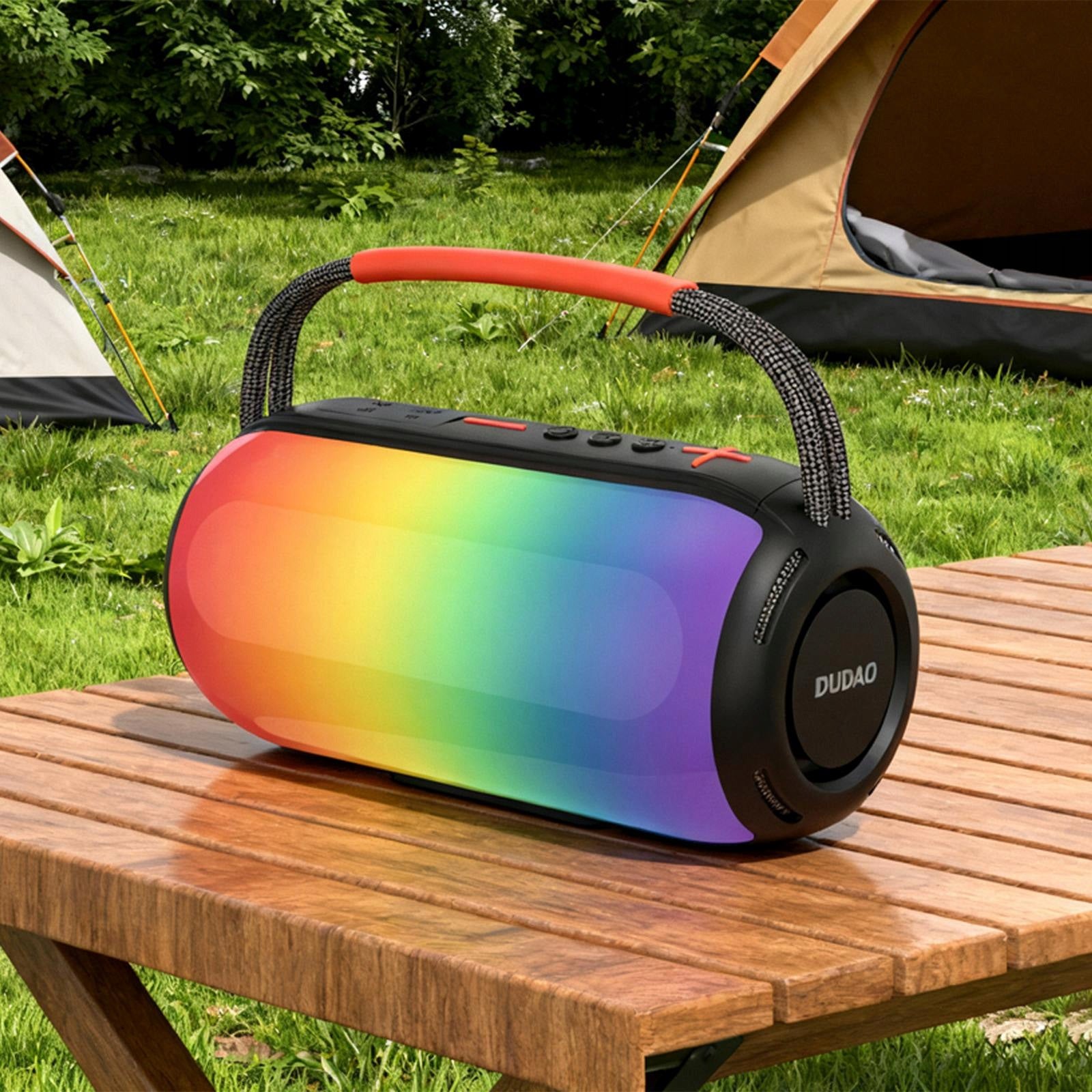 Wireless Backlit Speaker with RGB Bluetooth Holder - Black Brand Dudao