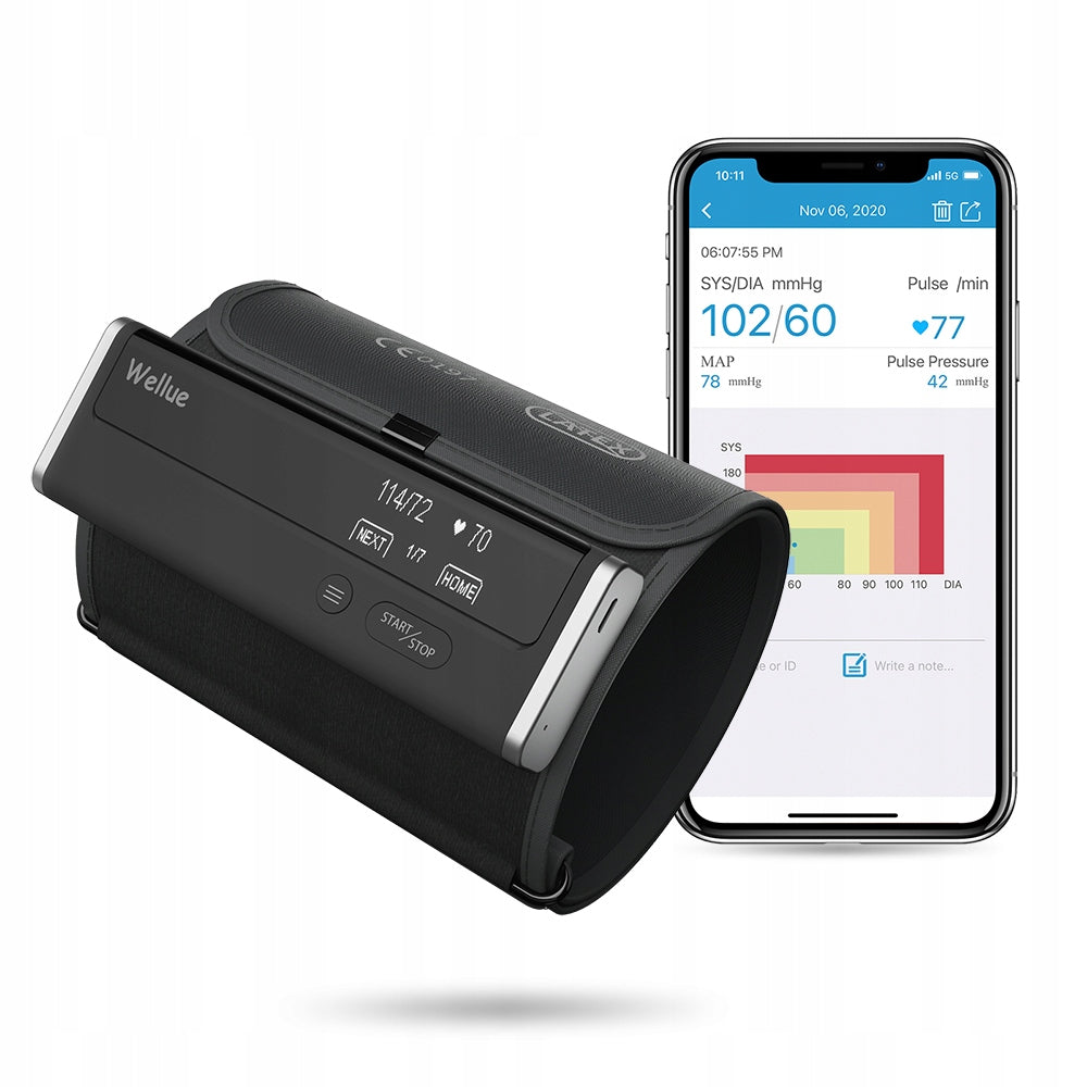 Wireless Blood Pressure Monitor with ECG Interpretation by Ai, Aluminum, App Medical device type medical device or in-vitro diagnostic medical device