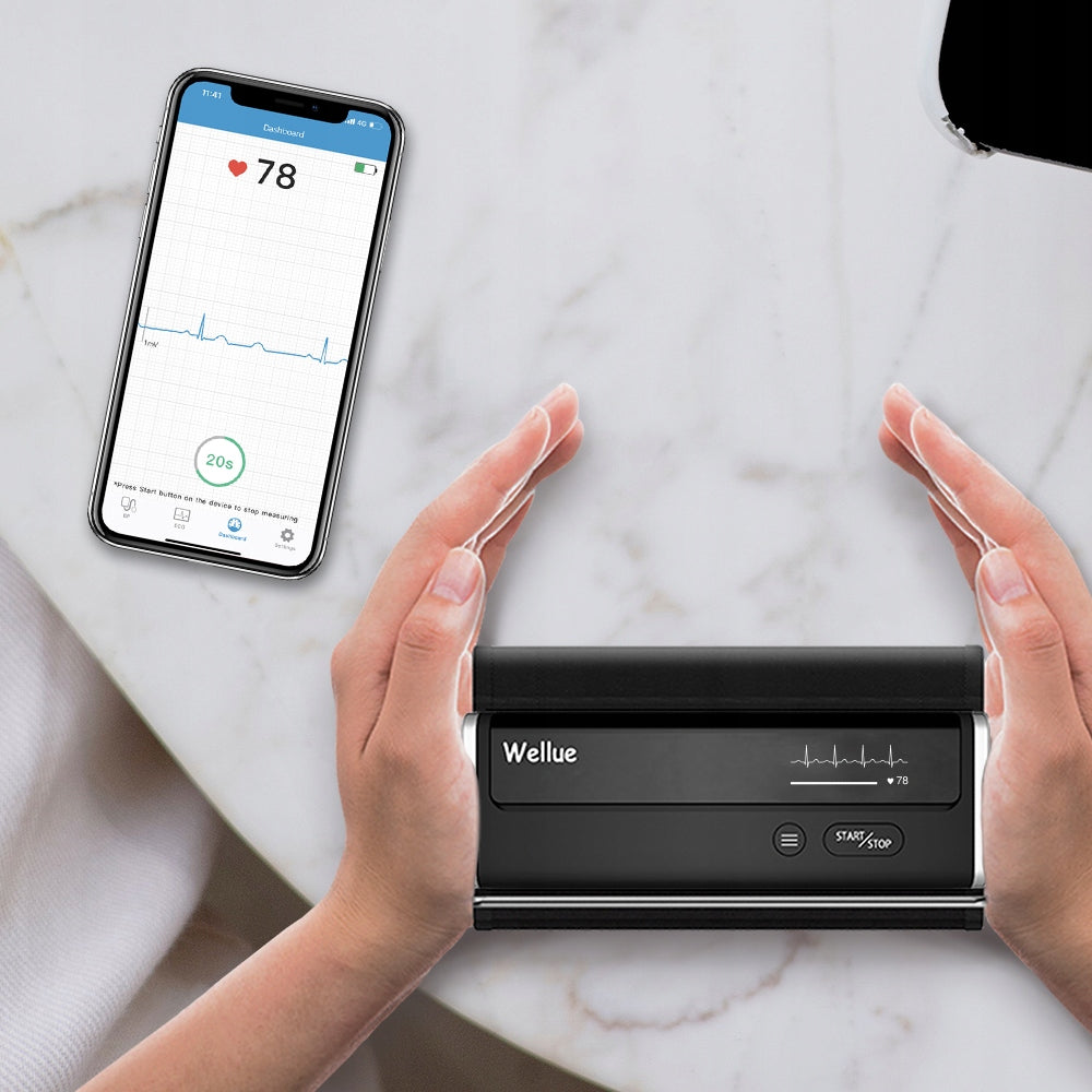 Wireless Blood Pressure Monitor with ECG Interpretation by Ai, Aluminum, App Medical device yes