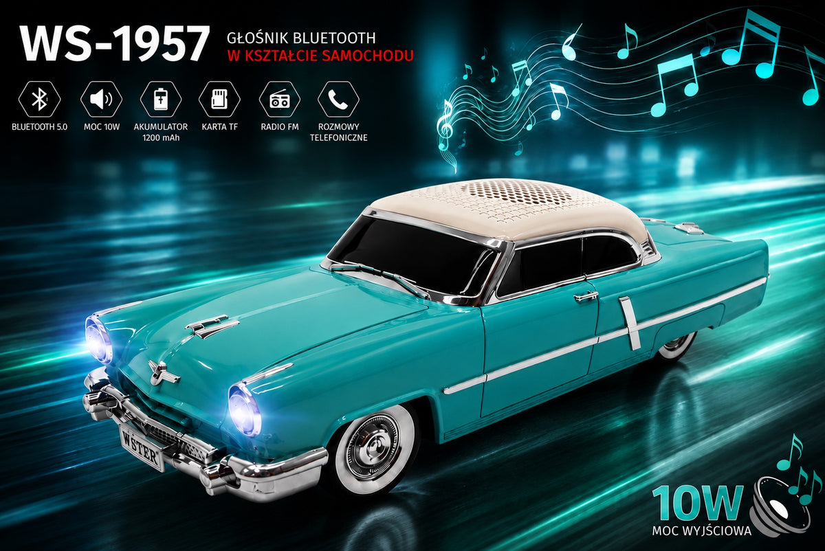 Wireless Bluetooth Car Speaker Classic Smeraldo 1957 LED Manufacturer code LXWS1957K