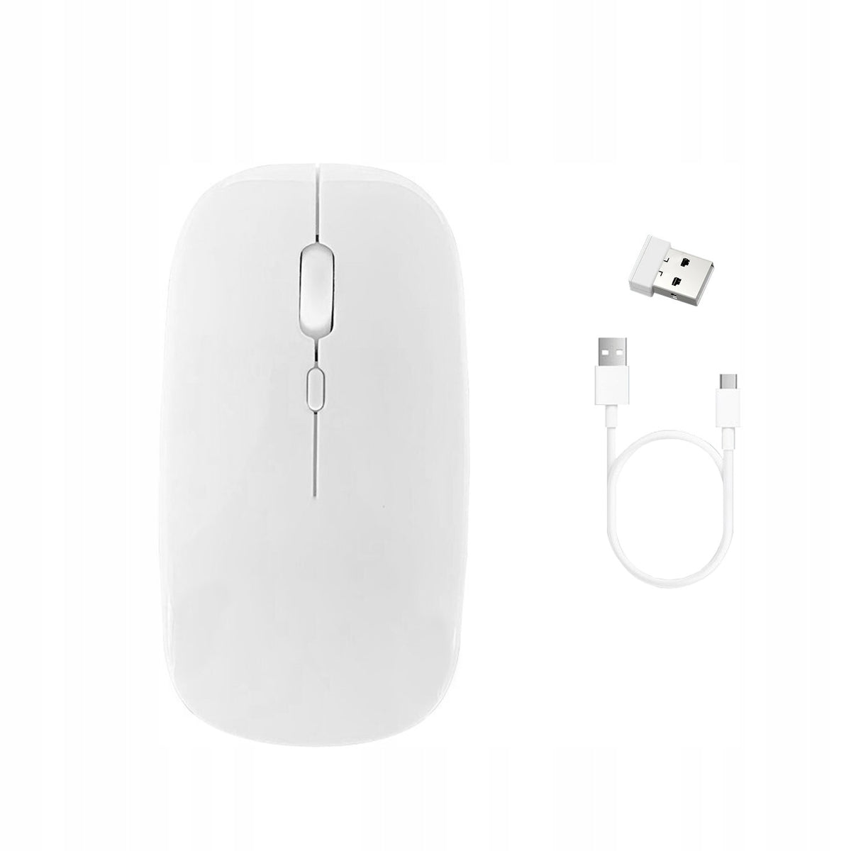 Wireless Bluetooth Computer Mouse with Radio Band - CTMM (White) / Color white