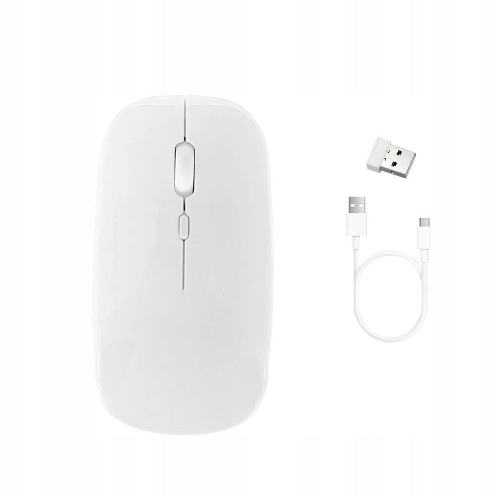 Wireless Bluetooth Computer Mouse with Radio Band - CTMM (White) /