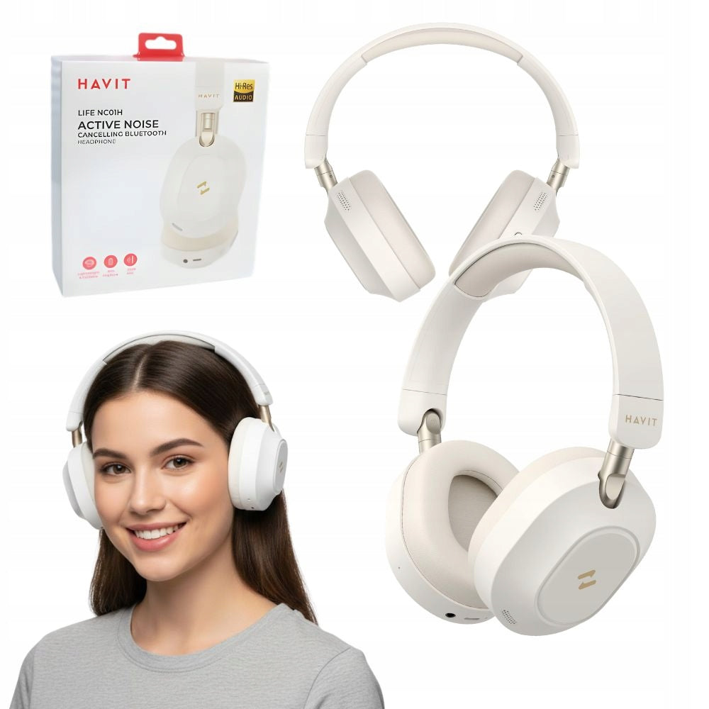 Wireless Bluetooth Headphones Havit H668BT beige
