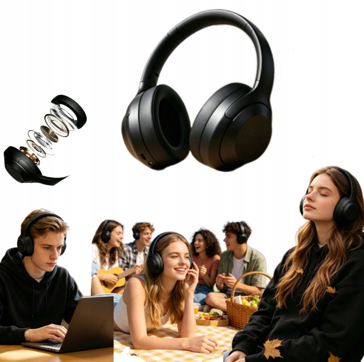 Wireless Bluetooth Headphones with ANC