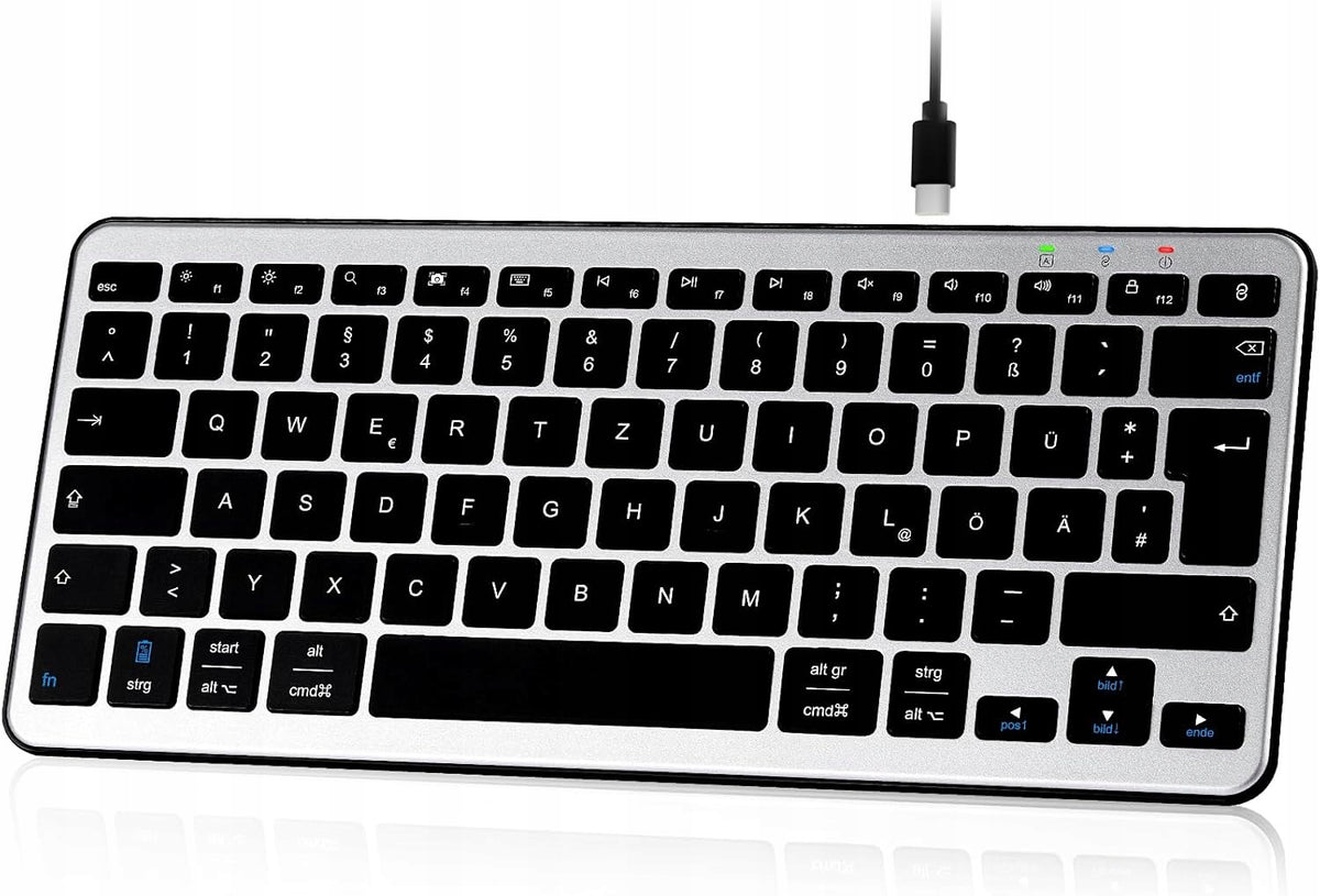 Wireless Bluetooth Keyboard – Ultra-thin, German QWERTZ