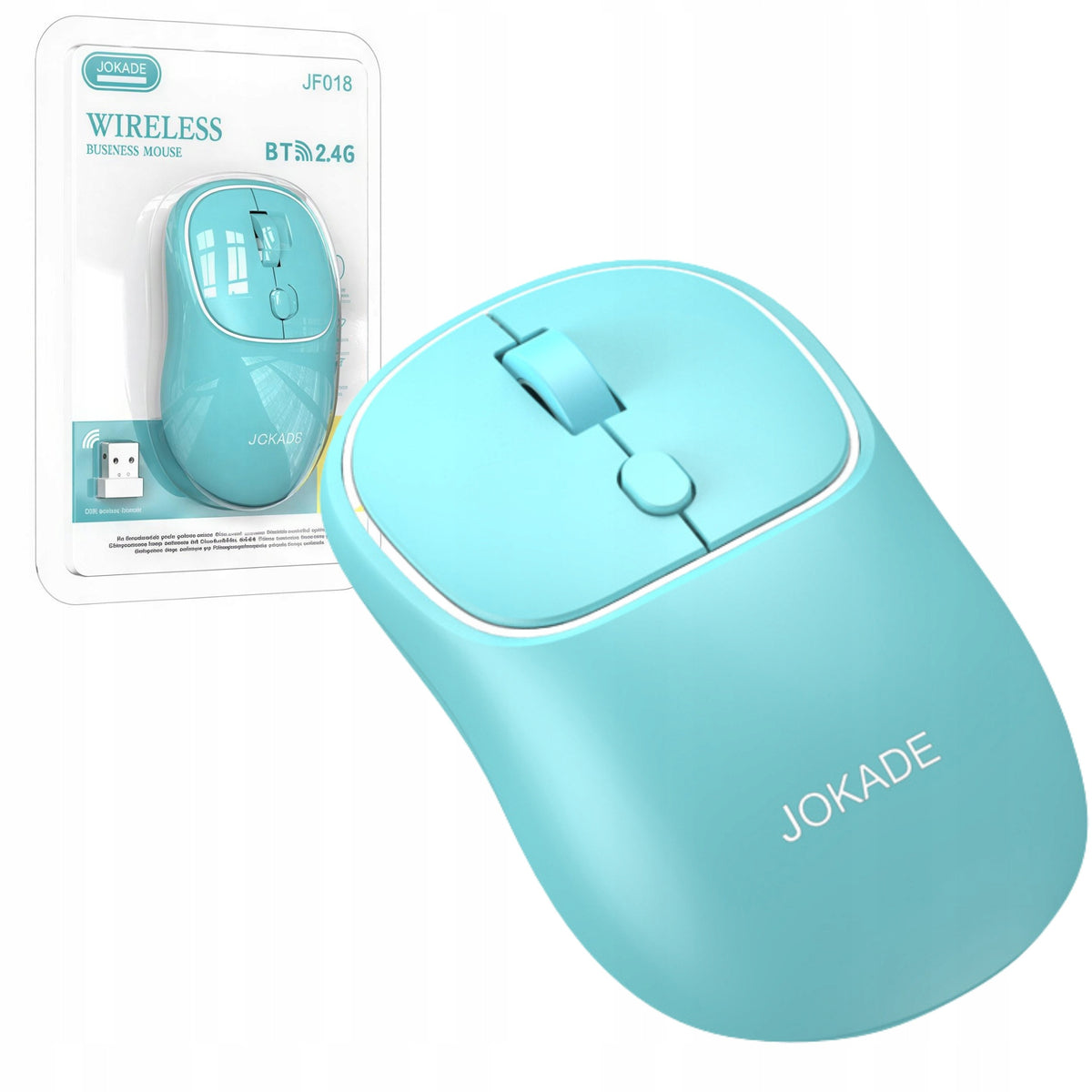 Wireless Bluetooth Mouse 2.4G JOKADE Silent Optical Mouse BLUE