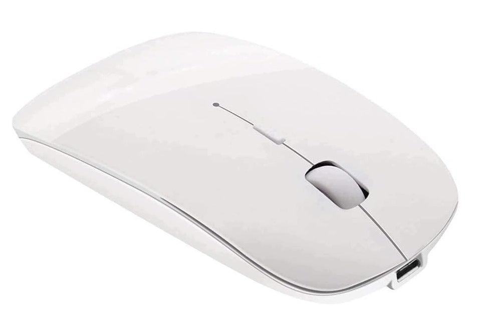 Wireless Bluetooth Mouse Tsmine Rechargeable Quiet White