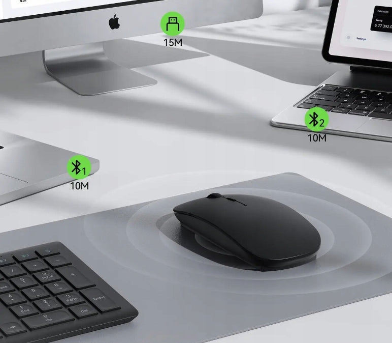 Wireless Bluetooth Mouse for Laptop, Rechargeable Packaging status original