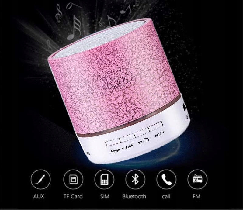 Wireless Bluetooth Speaker 3W Pink FM Radio AUX Card Reader Brand no brand