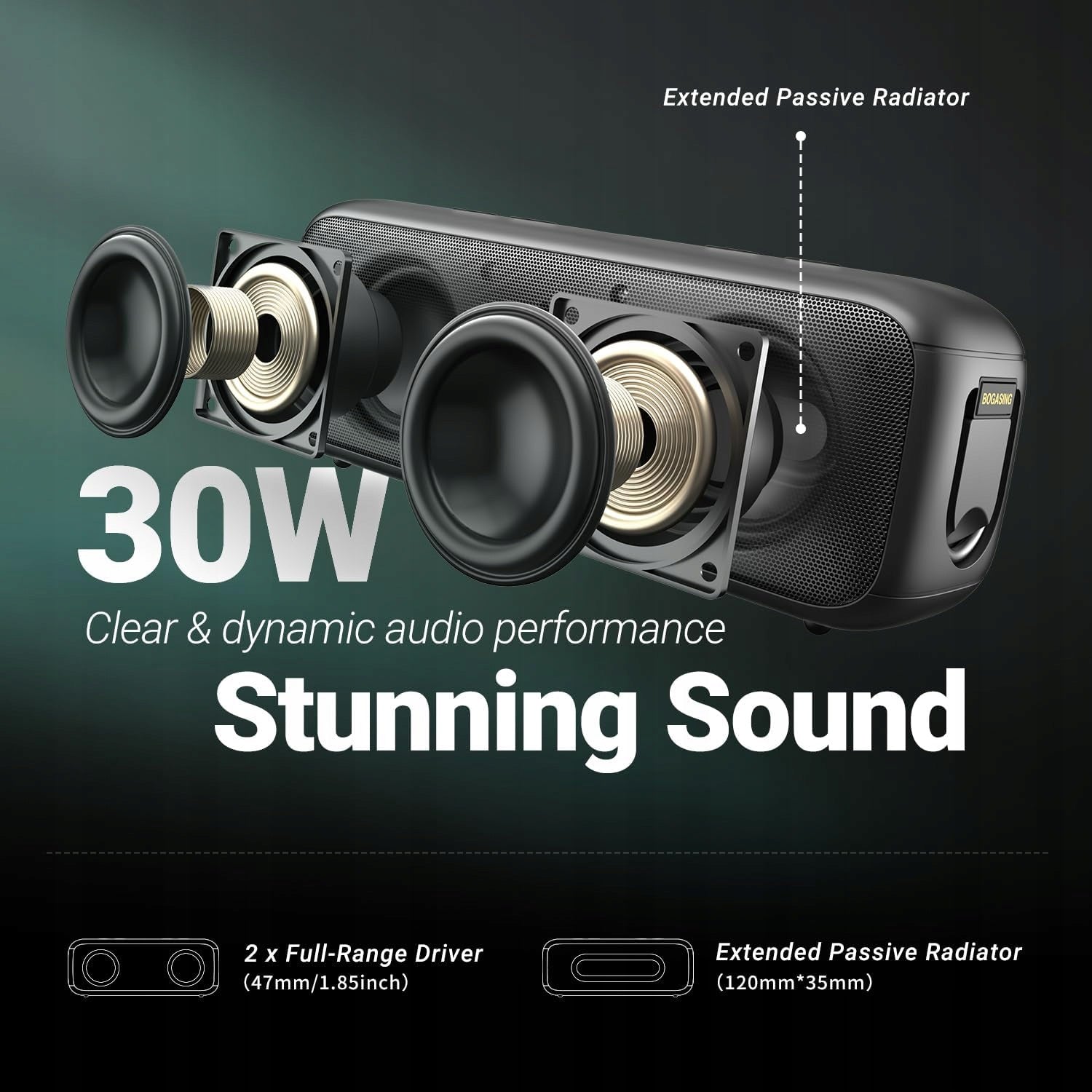 Wireless Bluetooth Speaker BOGASING Bluetooth Speaker G6 Manufacturer code B0B977NPSF