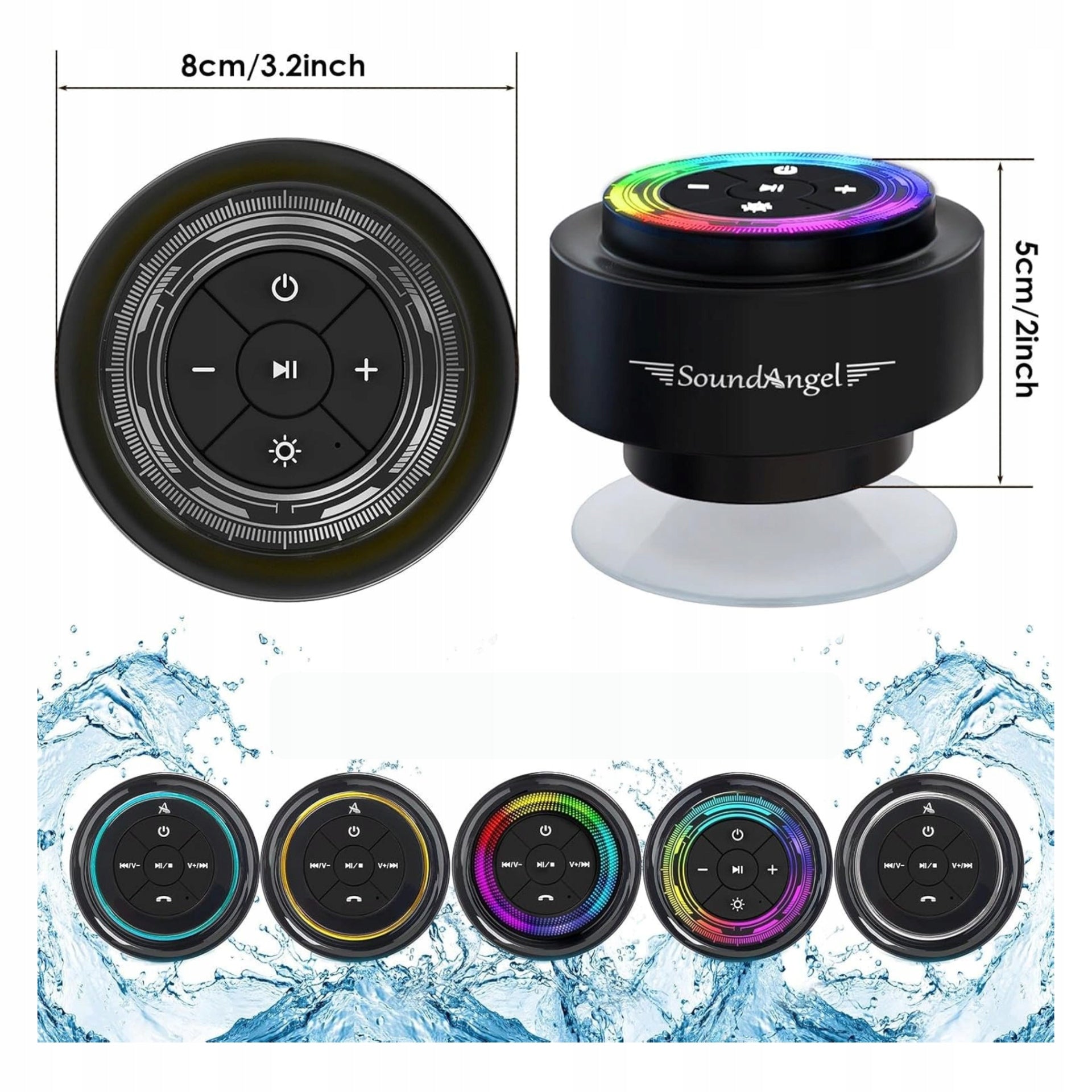 Wireless Bluetooth Speaker XLeader SoundAngel Waterproof IPX7 RGB Packaging status original