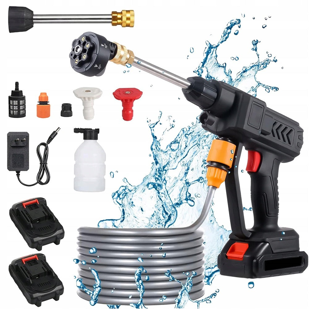 Wireless Car Wash Pressure Gun with Conical Nozzle and Foam