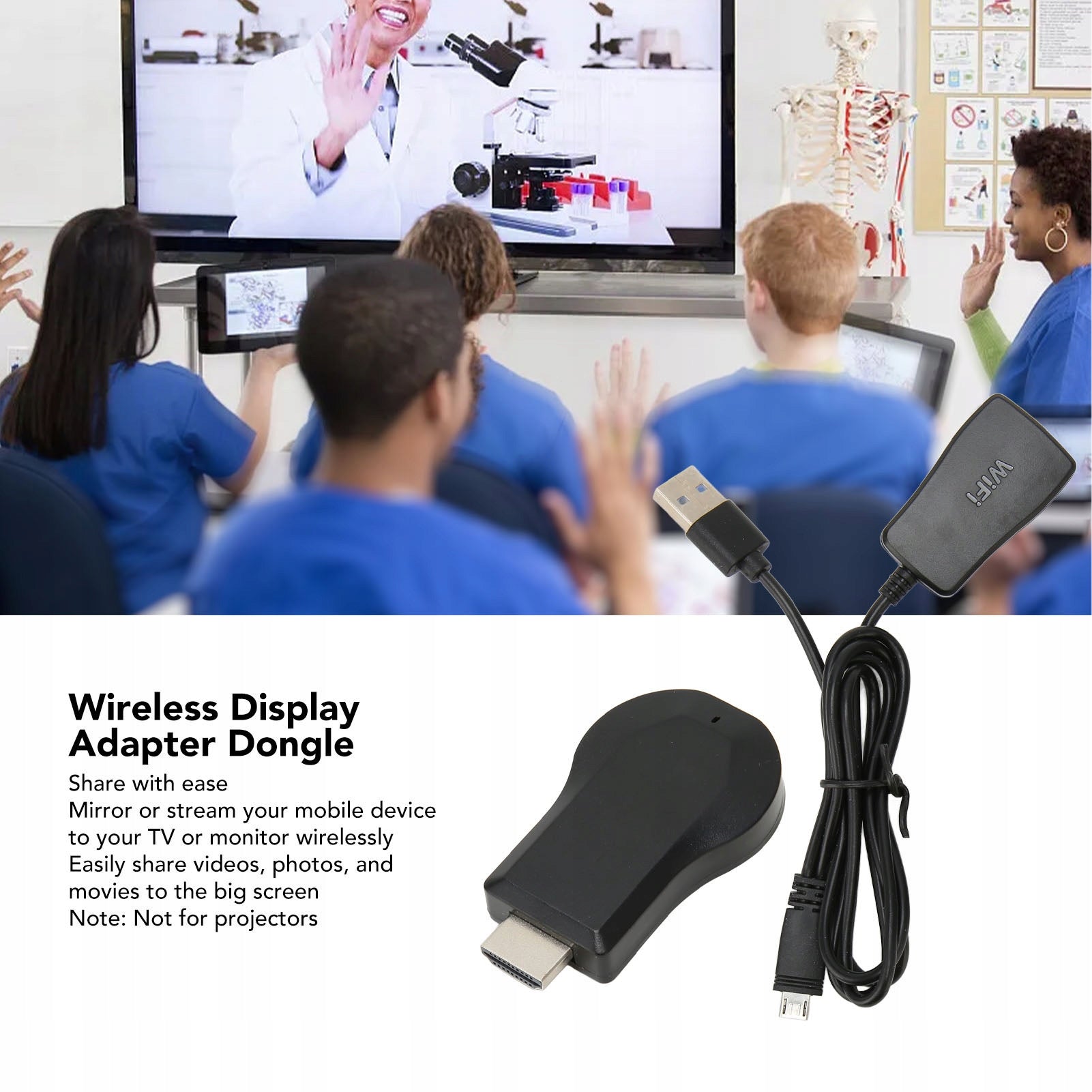 Wireless Display Adapter Wi -Fi 1080p HD Multimedia SZ Manufacturer code AG250807017582