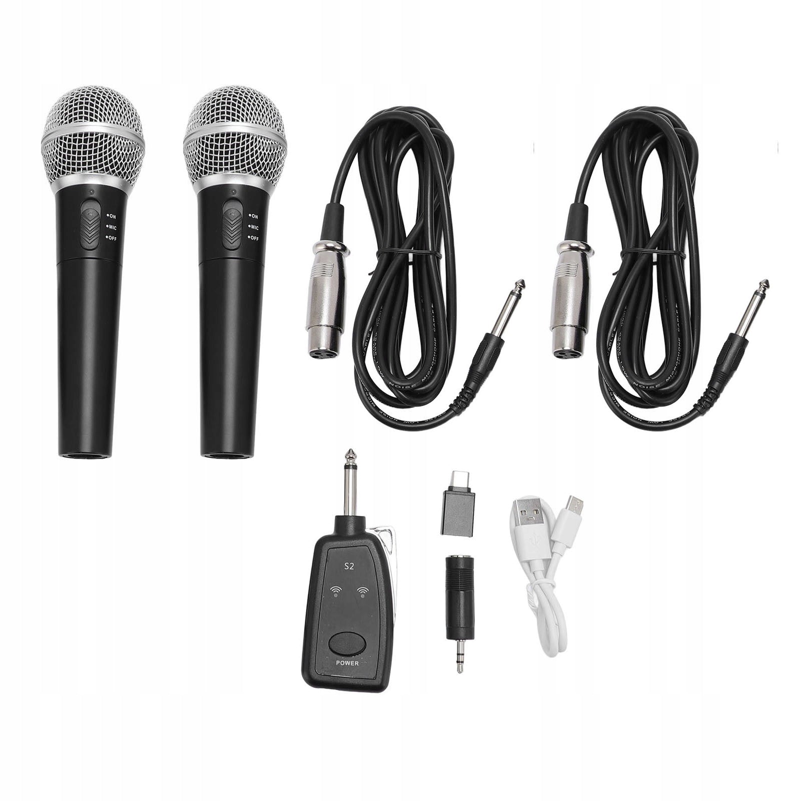 Wireless Dynamic Microphone, Clear Sound Wireless Microphone with Odb