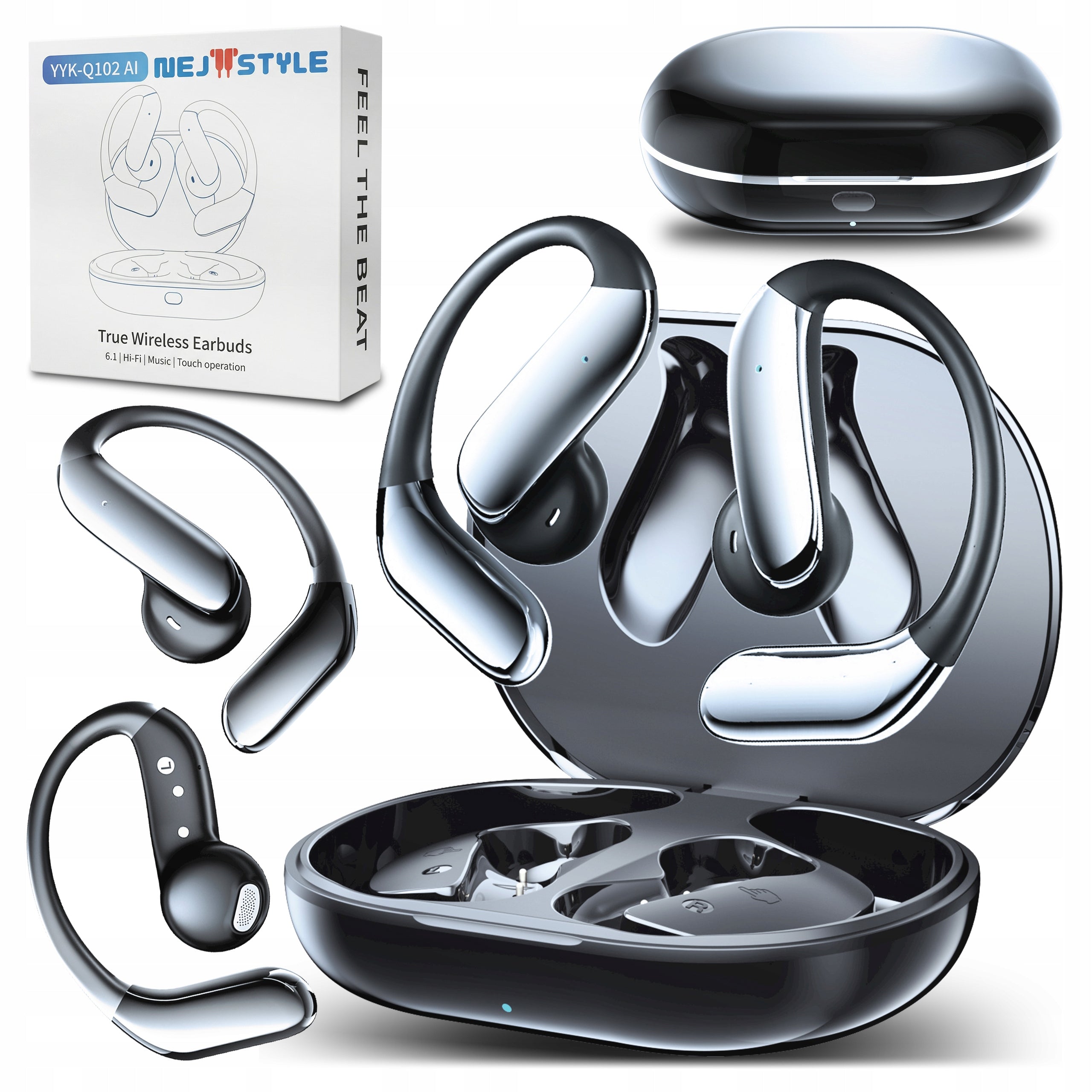 Wireless Earbuds Sports BLUETOOTH 6.1 Powerbank 400mAh TWS Packaging status original