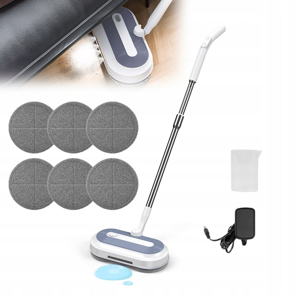 Wireless Electric Mop, Rotary, LED 6 Washable Set Brand no brand