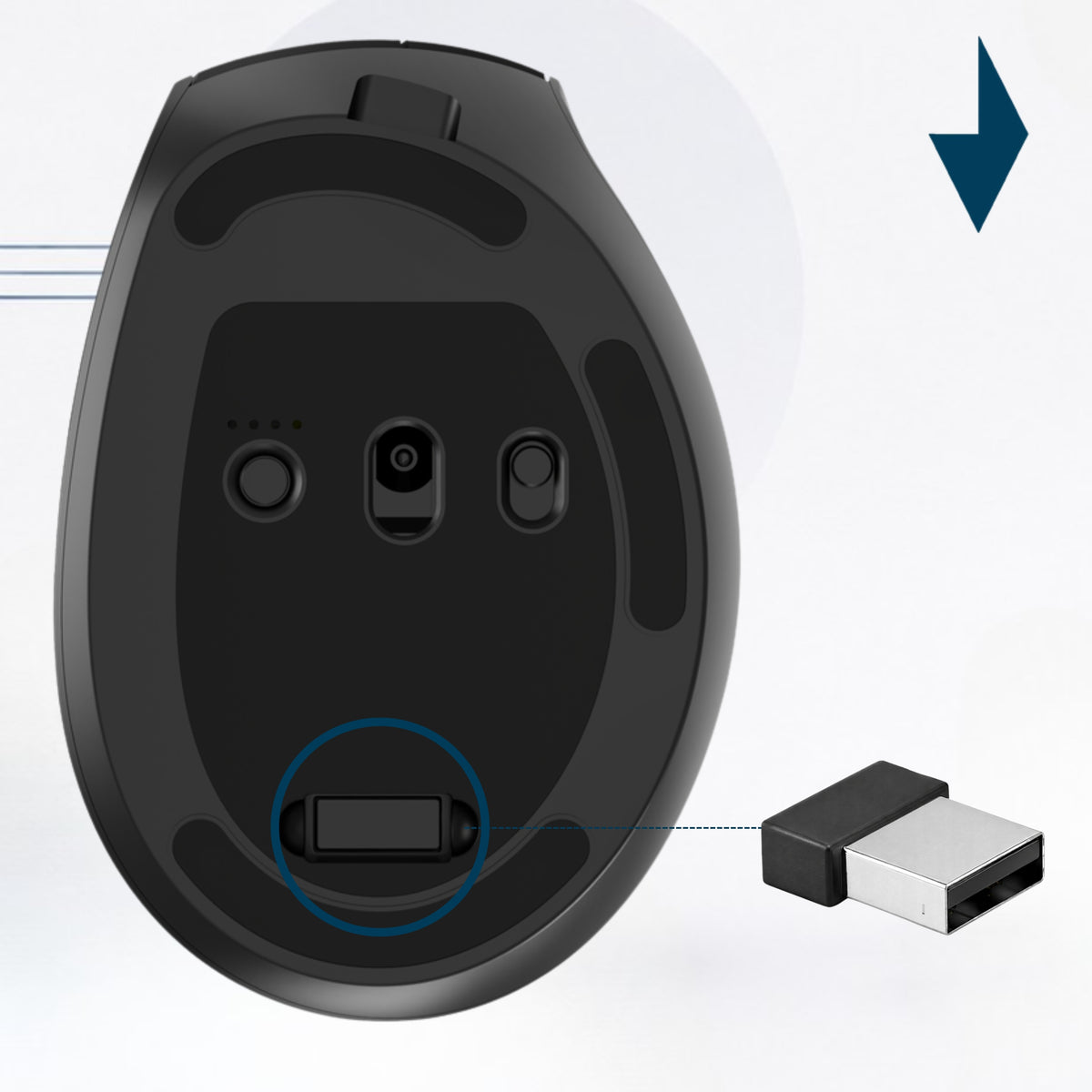 Wireless Ergonomic Mouse 3-mode BT USB 2.4 GHz Rechargeable Packaging status original