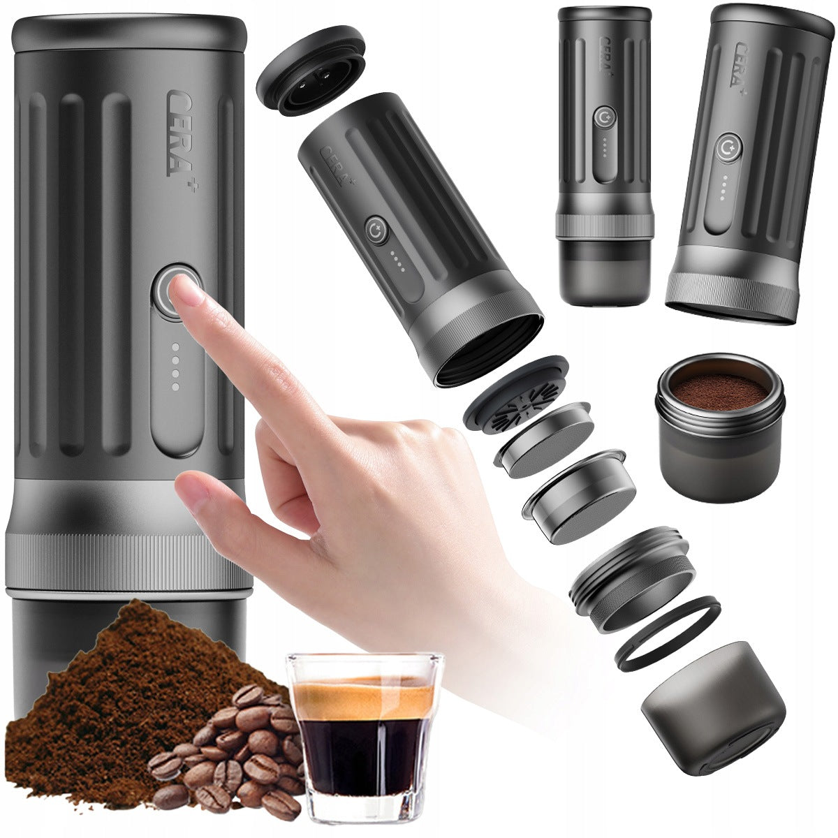 Wireless Espresso Machine CERA+ PCM03S-MAX espresso ground coffee