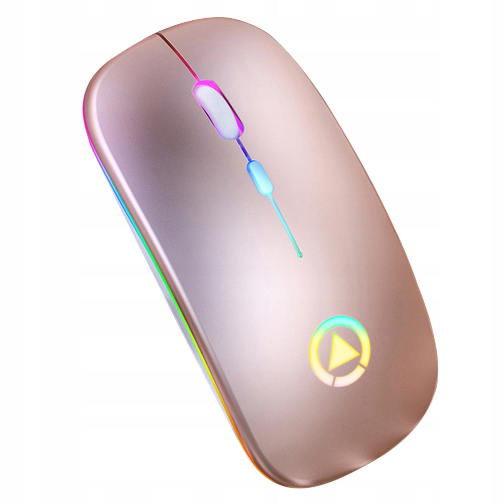 Wireless Golden Mouse with Luminescent Light and Smart Features