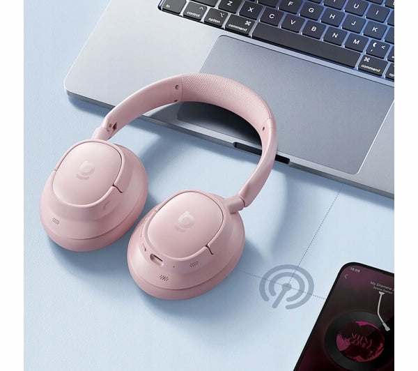 Wireless Headphones Baseus BH1 NC On-Ear Bluetooth 6.0 Pink Packaging status original