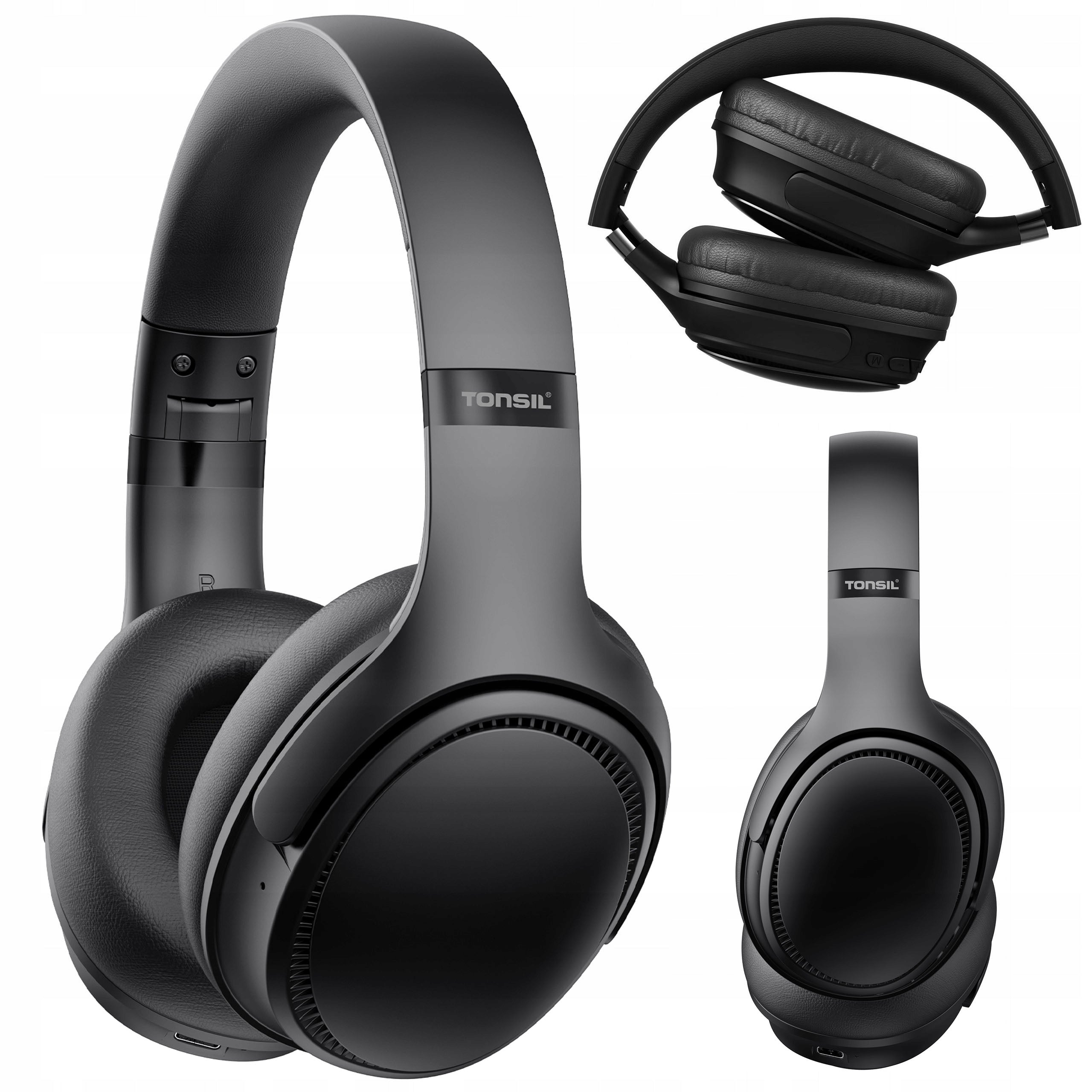 Wireless Headphones TONSIL R35BT PRO ANC BLACK On-Ear Bluetooth Brand Tonsil