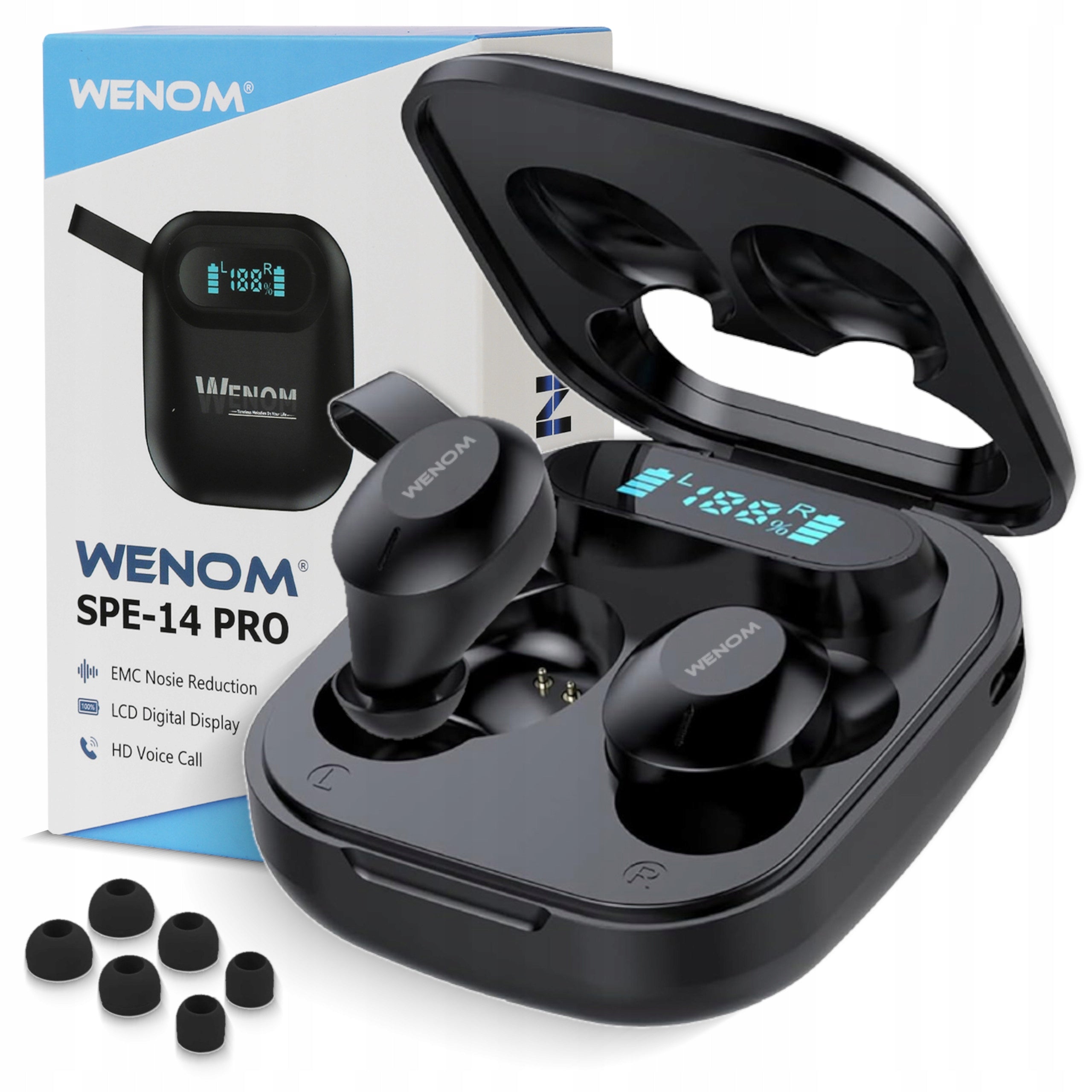 Wireless Headphones Wenom SPE-14 PRO BT 5.3 Powerbank iOS Android HiFi Packaging status original