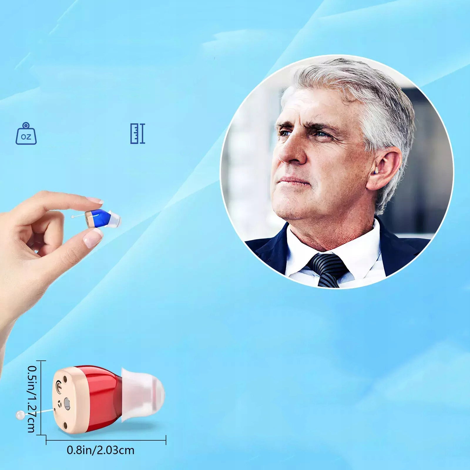 Wireless Hearing Aids, for Elderly, Robust and Durable Packaging status original