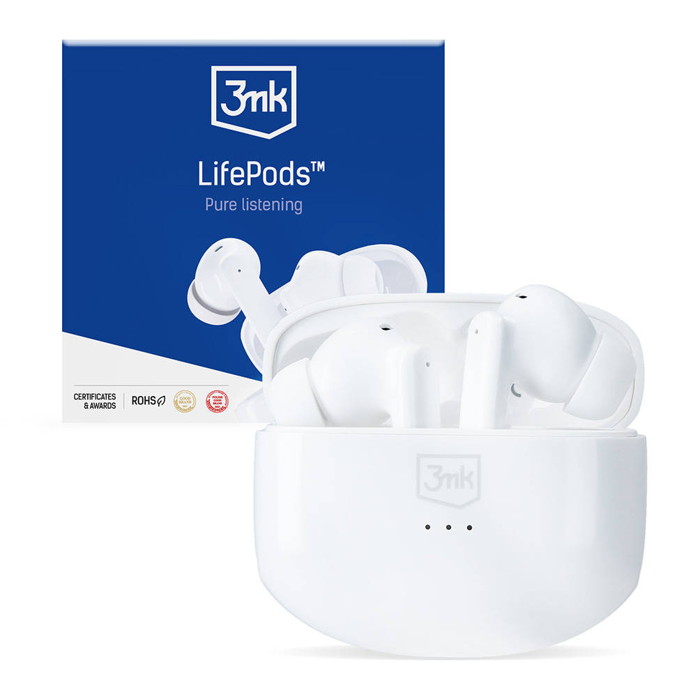 Wireless In-Ear Headphones - 3mk Accessories LifePods White