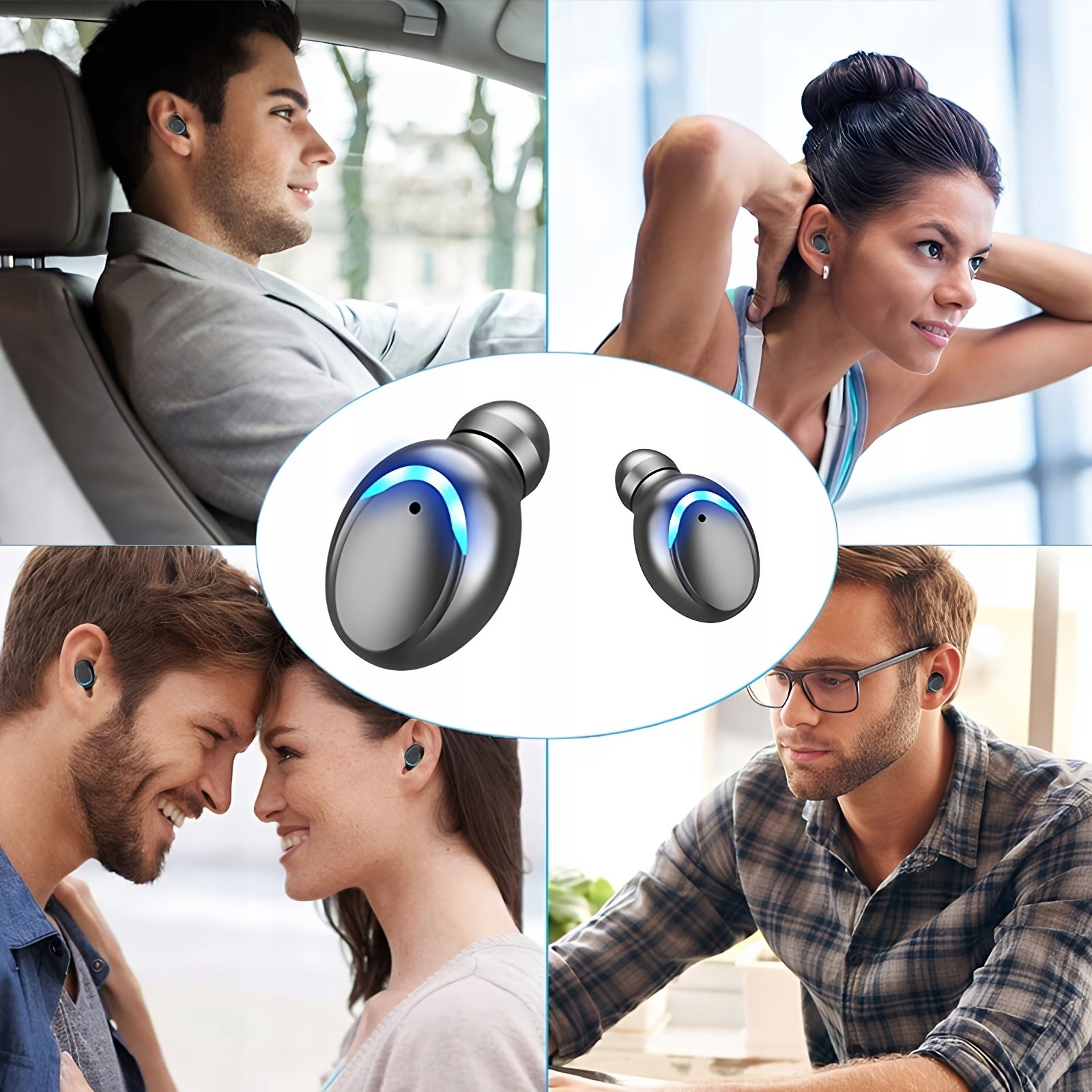 Wireless In-Ear Headphones Microphone Black V5.1 Manufacturer code F9 V5.1