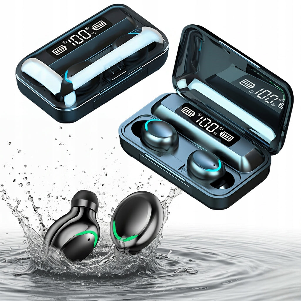 Wireless In-Ear Headphones Microphone Black V5.1