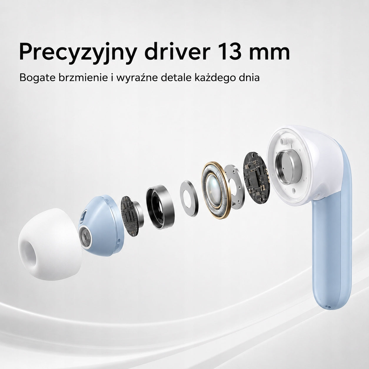 Wireless In-Ear Headphones ROTTER Wireless Earbuds Bluetooth USB-C Blue Packaging status original