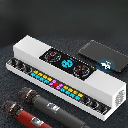 Wireless Karaoke Bluetooth Speaker Sound Card With Two Microphones Manufacturer code NO-1009407