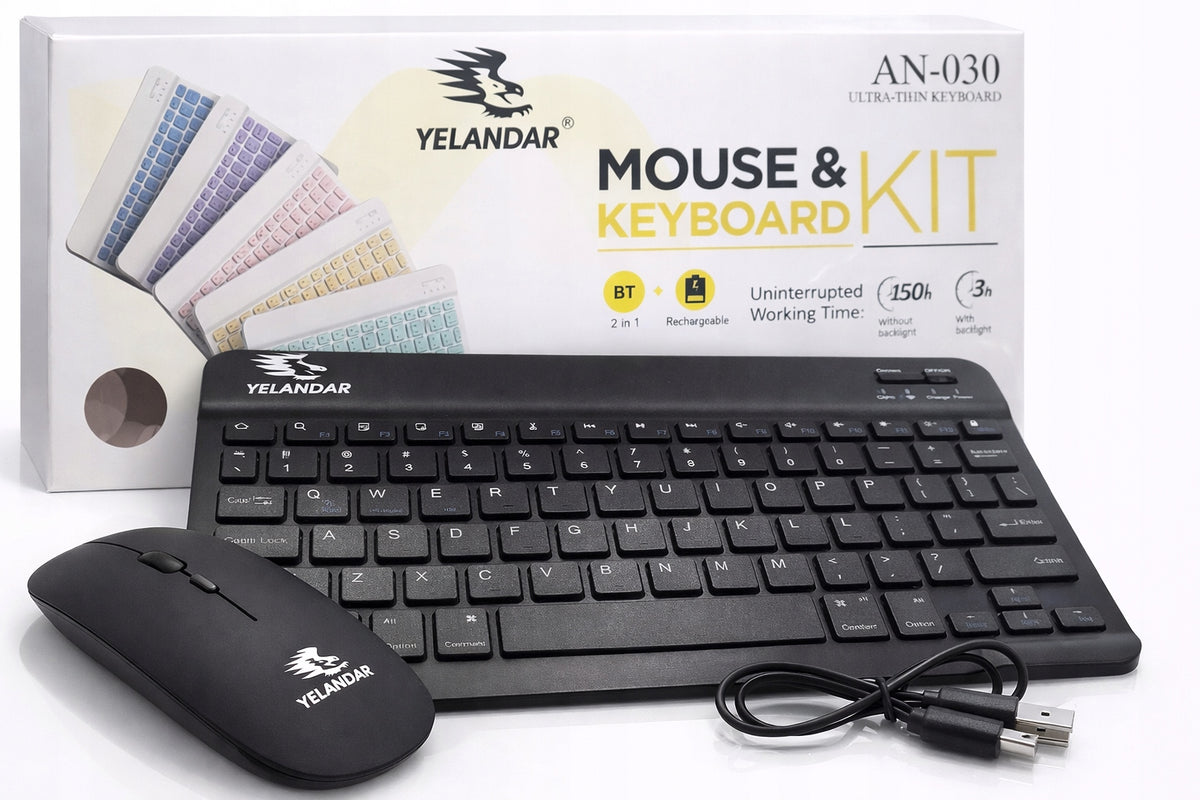 Wireless Keyboard + Bluetooth Mouse Slim Quiet for PC Laptop Android