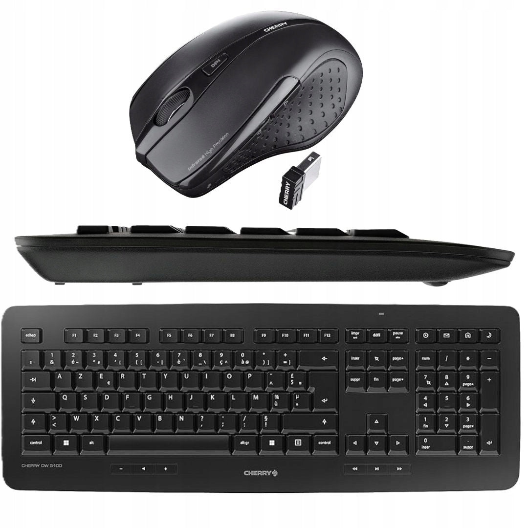 Wireless Keyboard + Mouse Cherry DW 5100 French AZERTY