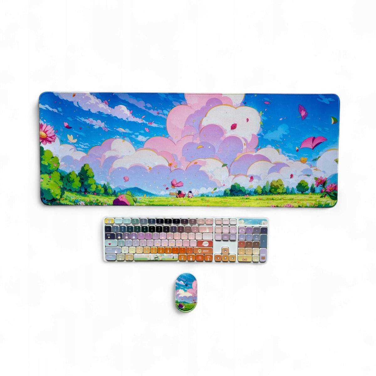 Wireless Keyboard + Mouse + Pad Set with QWERTY Theme