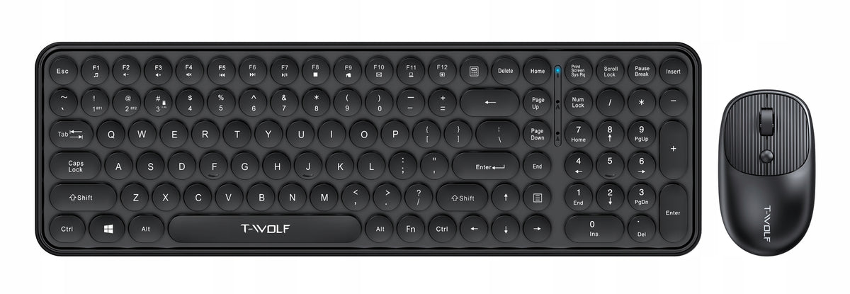 Wireless Keyboard + Mouse Set T-Wolf TF350 Retro Keys Manufacturer code TF350