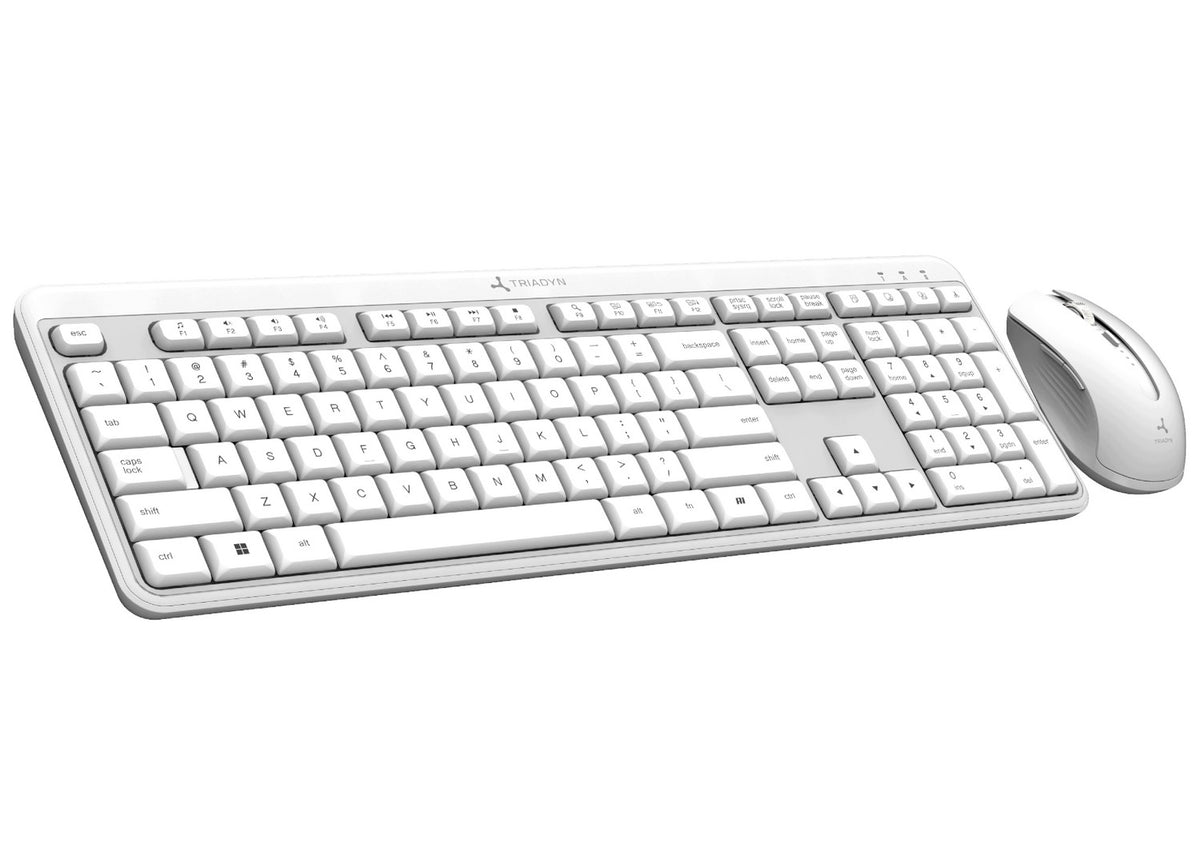 Wireless Keyboard + Mouse Set Triadyn ASCELLA Office White Manufacturer code TRD-ACL01W-SET