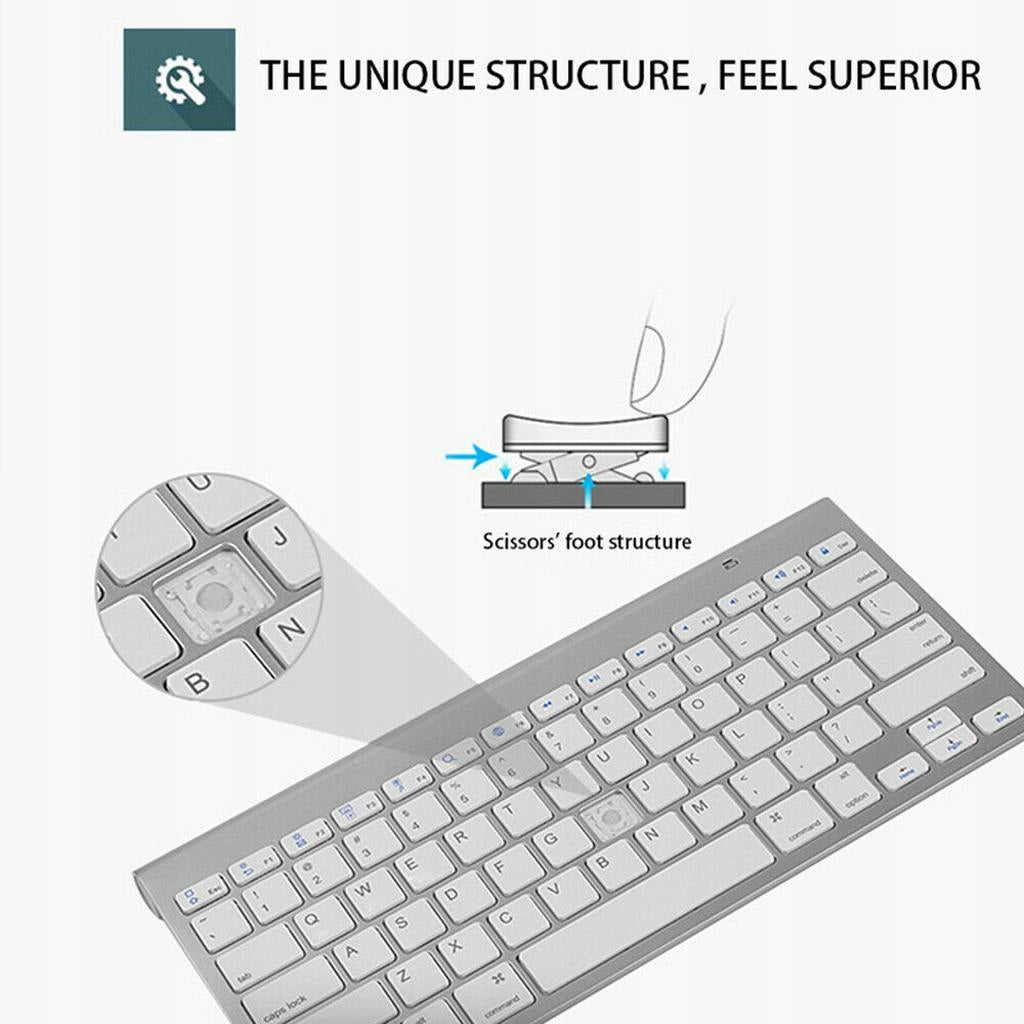 Wireless Keyboard Mouse Silver Packaging status original
