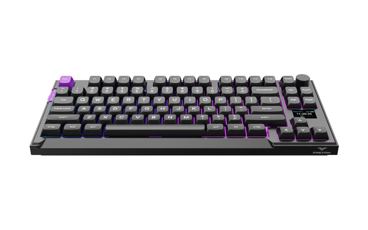 Wireless Keyboard PREYON SILENT CLAW TKL Gateron Red Pro Gasket Manufacturer code PSCTR85B